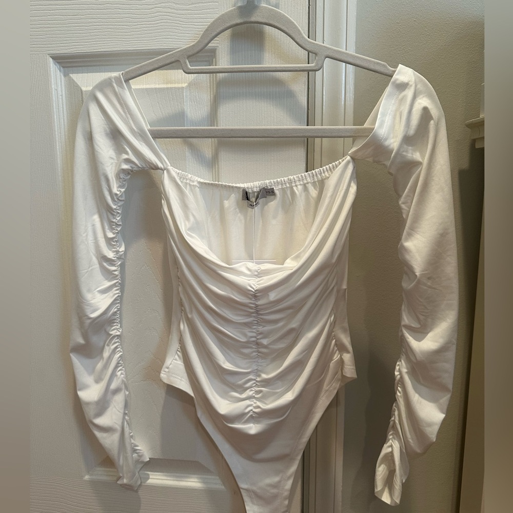 Adika Off the Shoulder White Bodysuit